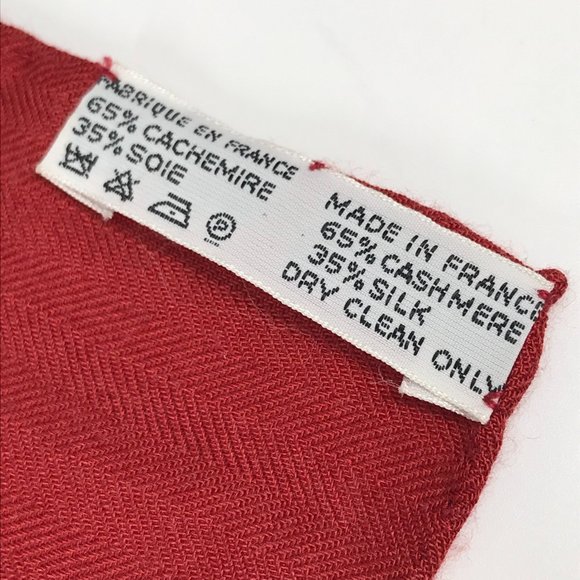 HERMES Red Scarf - Picture 10 of 13